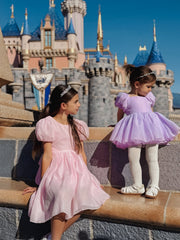 Lucy Puff Sleeve Lilac Baby Dress - A Little Lacey