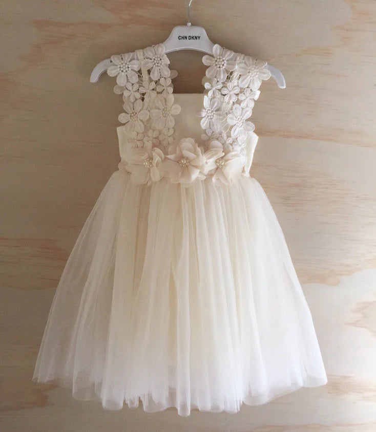 Layla Girls Ivory Tutu Dress - Baby Dresses