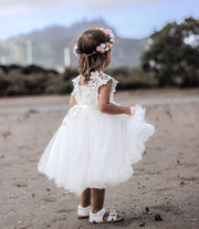 Layla Girls White Tutu Dress - A Little Lacey