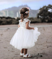 Layla Girls White Tutu Dress - A Little Lacey