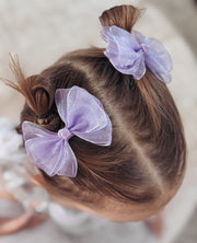 Lilac Girls Pigtail Bows - A Little Lacey