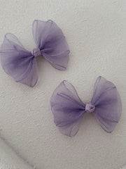 Lilac Girls Pigtail Bows - A Little Lacey