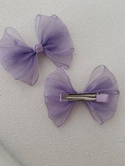 Lilac Girls Pigtail Bows - A Little Lacey