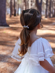 Liliana Girls White Dress - A Little Lacey