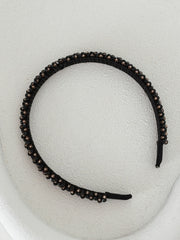 Luna Black Beaded Headband - A Little Lacey