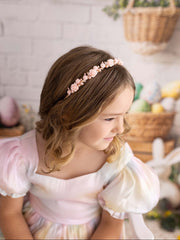 Petals and Grace Girls Headband - Pink - A Little Lacey