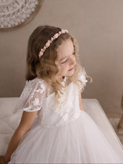 Petals and Grace Girls Headband - Pink - A Little Lacey