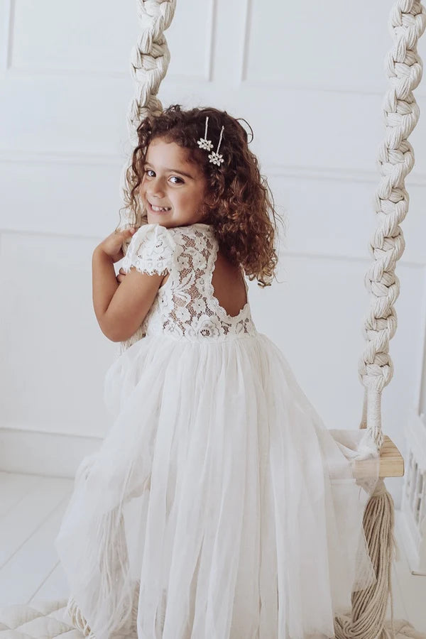 Serenade Girls Ivory Lace Dress A Little Lacey