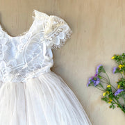 Celeste Girls Ivory Dress - A Little Lacey