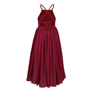 Sofia French Chiffon Burgundy Girls Dress - A Little Lacey