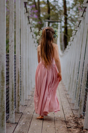 Sofia Dusty Pink French Chiffon Dress - A Little Lacey