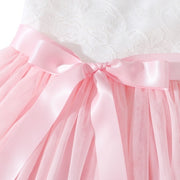 Ella Rose Girls Soft Pink Tie Back Dress - A Little Lacey