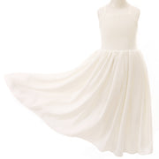 Sofia Girls French Chiffon Ivory Dress - A Little Lacey