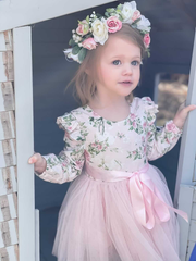 Misty Girls White & Pink Flower Crown - A Little Lacey