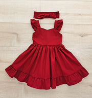 Faith Girls Ruby Red Christmas Romper - Size 1 - A Little Lacey