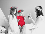 Faith Girls Ruby Red Christmas Romper - Size 1 - A Little Lacey