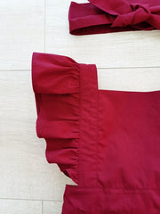 Faith Girls Ruby Red Christmas Romper - Size 1 - A Little Lacey