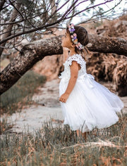 Layla Girls White Tutu Dress - A Little Lacey