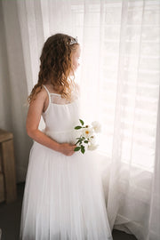 Elodie Girls White Dress - Size 5 - A Little Lacey