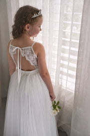 Elodie Girls White Dress - Size 5 - A Little Lacey