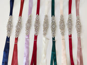 Girls Diamante Sash Belt - Champagne - A Little Lacey