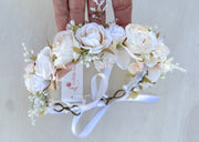 Iris Girls Ivory Flower Crown - A Little Lacey