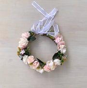 Macie Girls Soft Pink Flower Crown - A Little Lacey