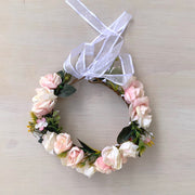 Macie Girls Soft Pink Flower Crown - A Little Lacey