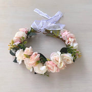 Macie Girls Soft Pink Flower Crown - A Little Lacey