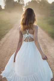 Olivia Girls High Low Dress - White - A Little Lacey