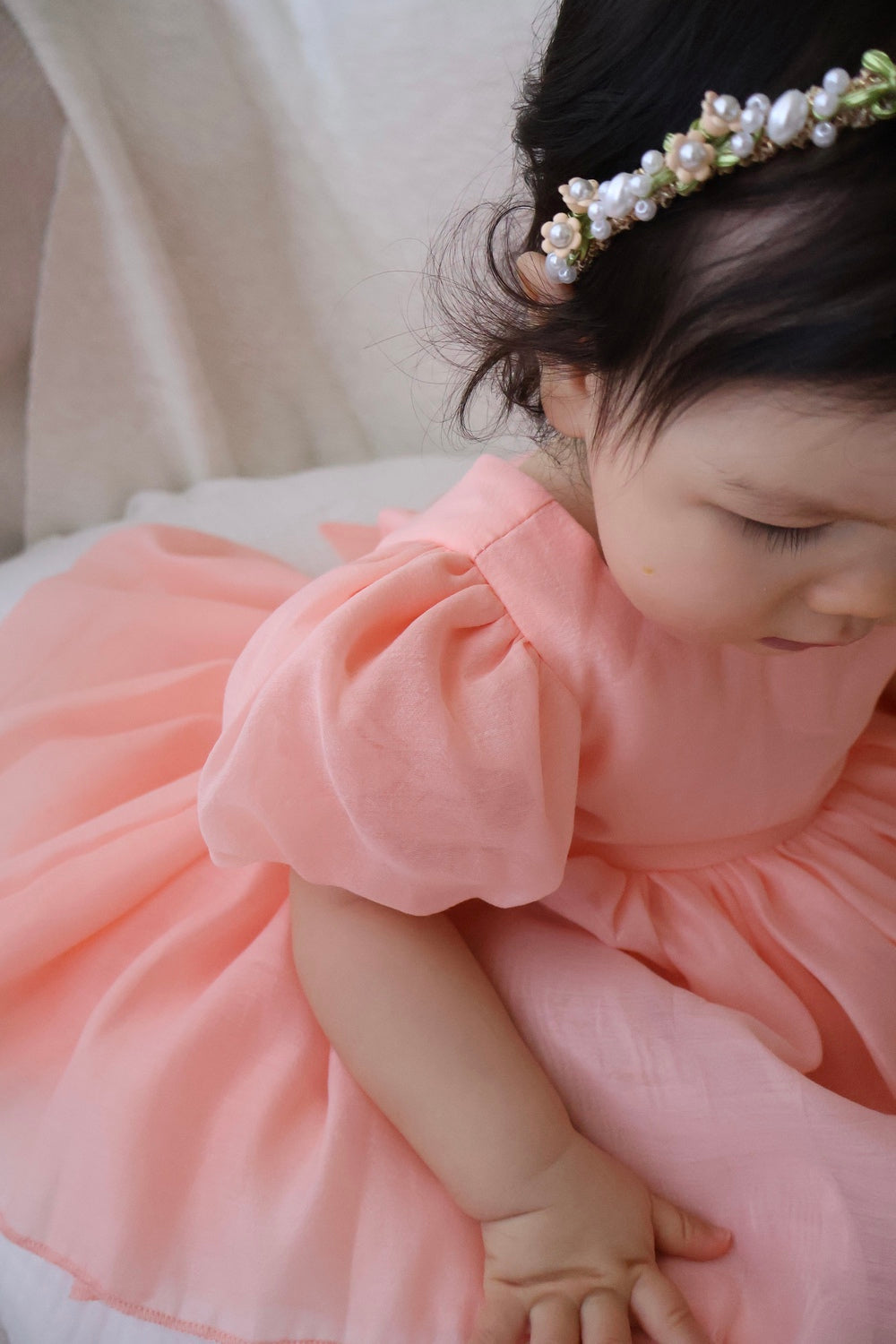 girls dusty blue party dress