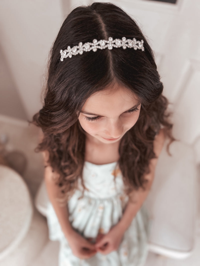 Alice Girls Silver Headband - A Little Lacey