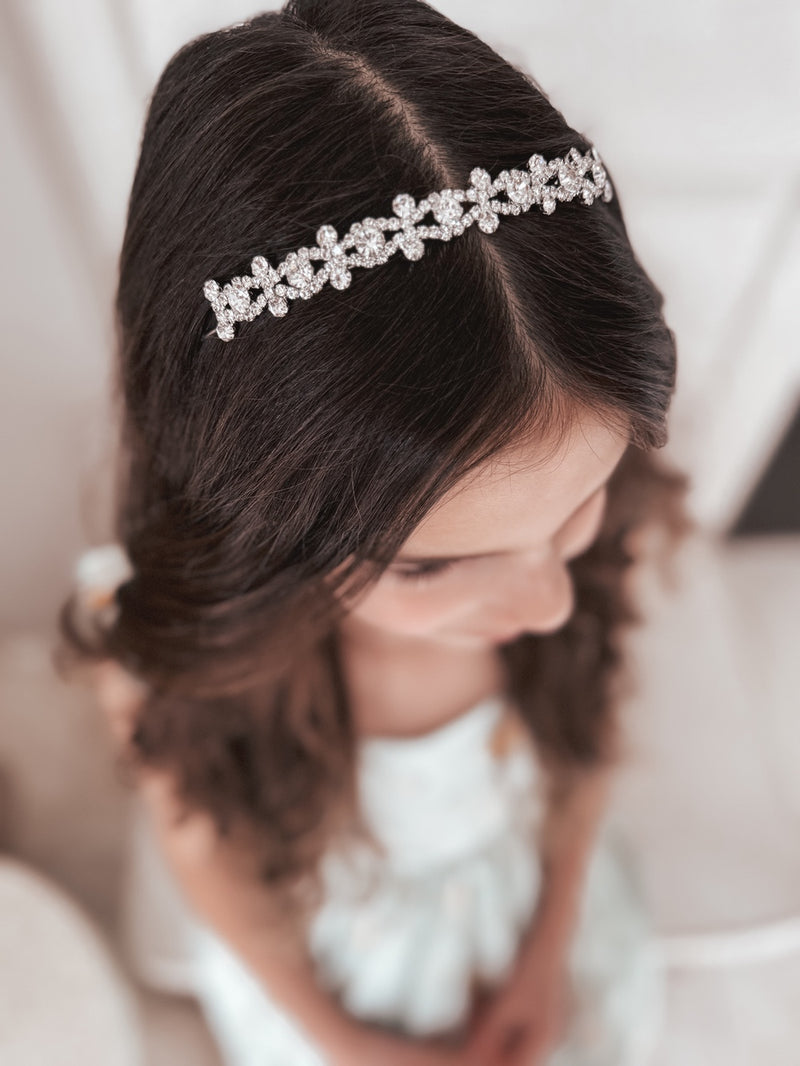 Alice Girls Silver Headband - A Little Lacey