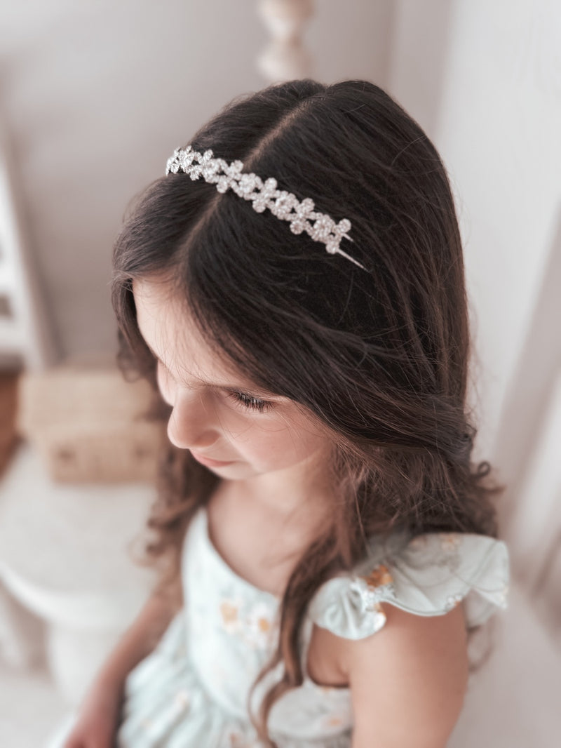 Alice Girls Silver Headband - A Little Lacey