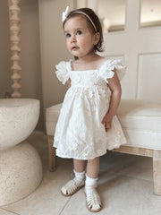 Alice Girls White Dress - A Little Lacey