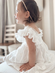 Alice Girls White Dress - A Little Lacey