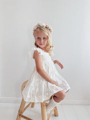 Alice Girls White Dress - A Little Lacey