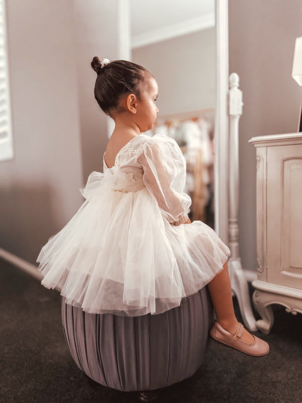 Alyssa Ivory Flower Girls Dress