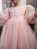 Alyssa Pink Flower Girls Dress - A Little Lacey · Photo 4 of 6