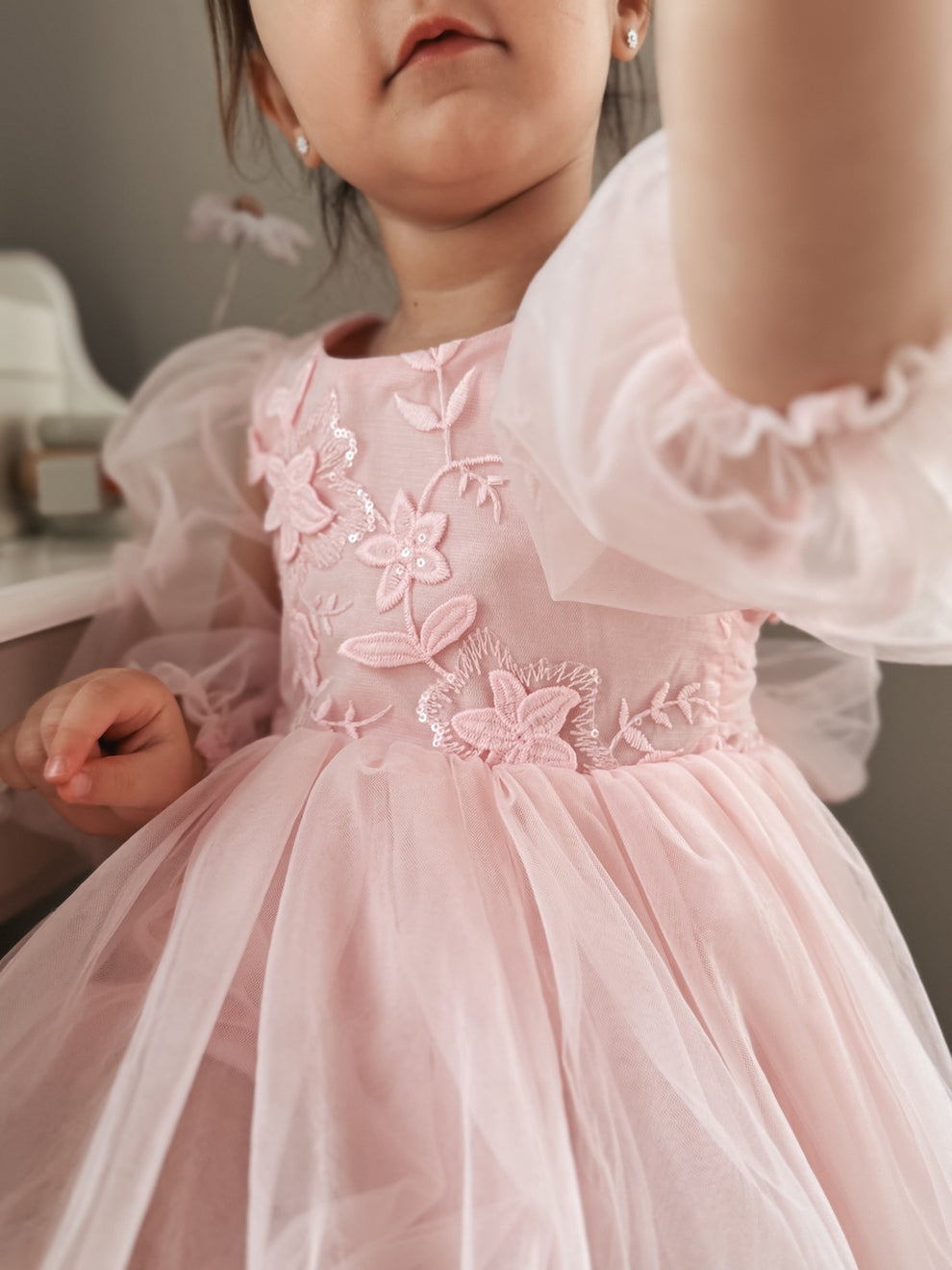 Alyssa Pink Flower Girls Dress - A Little Lacey · Photo 2 of 6