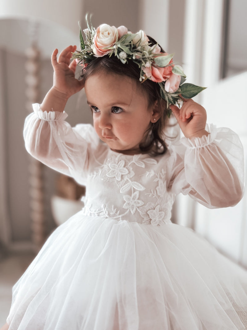 Alyssa Girls Long Sleeve Baby Dress