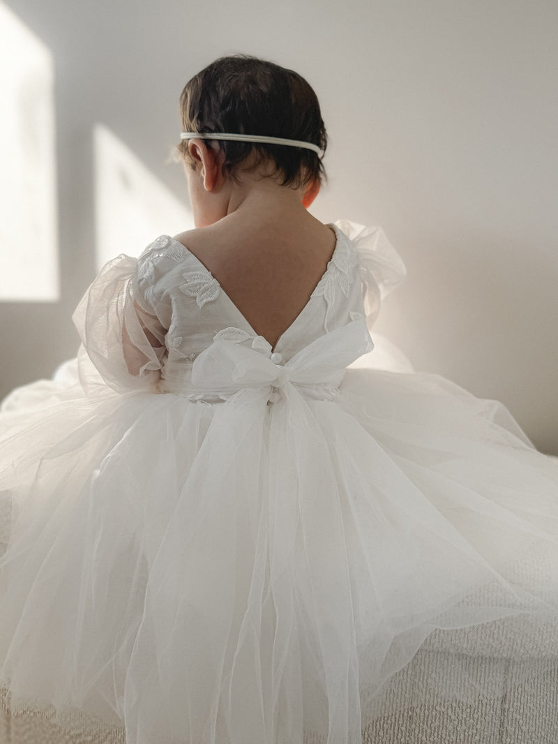 Alyssa White Baby Dress - A Little Lacey