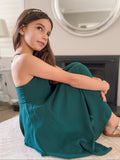 Anna Girls Hi Low Dress - Forest Green - A Little Lacey · Photo 8 of 9