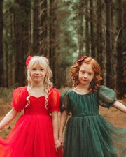 Annabella Red Girls Christmas Dress - SIZE 5 & 7 - A Little Lacey