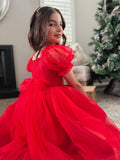 Annabella Red Girls Christmas Dress - A Little Lacey · Photo 9 of 20