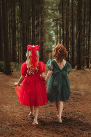 Annabella Red Girls Christmas Dress - SIZE 5 & 7 - A Little Lacey