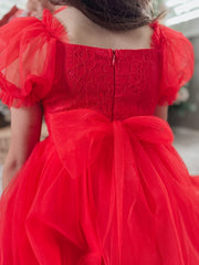 Annabella Red Girls Christmas Dress - SIZE 5 & 7 - A Little Lacey