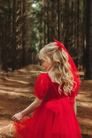 Annabella Red Girls Christmas Dress - SIZE 5 & 7 - A Little Lacey