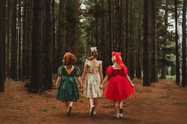Annabella Red Girls Christmas Dress - SIZE 5 & 7