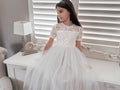 Annalise Girls White Short Sleeve Dress - A Little Lacey · Photo 12 of 21